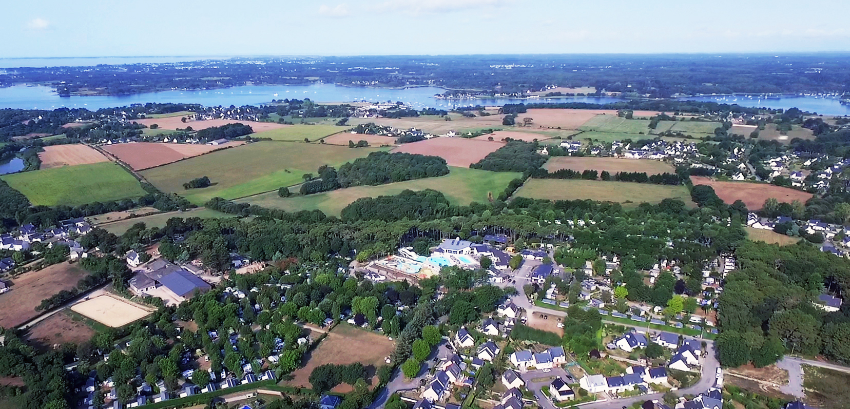 Vue Aérienne Camping Mané Guernehué Baden Spa